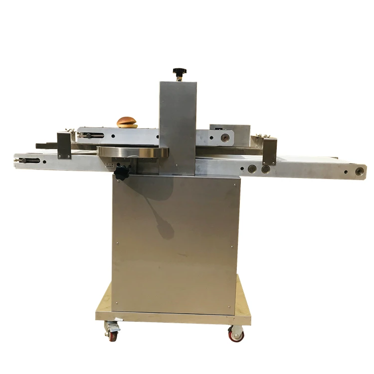 Tagliatrice automatica per pane, affettatrice per hamburger, mezza taglierina per panini per hot dog