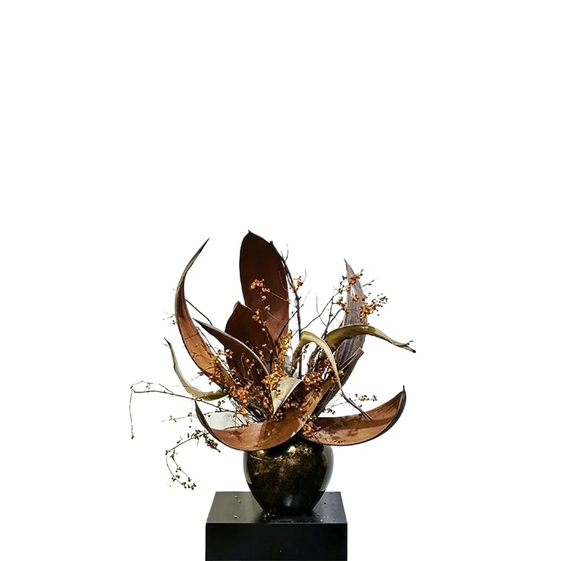 New Chinese architecture floral arrangement, hotel front desk dining table , countertop hand design decoration