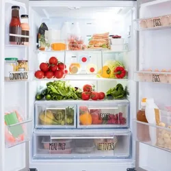 16Pcs Refrigerator Organization Labels  Fridge Decal Sticker Vinyl Eggs Meat Cheese Home Decor & Organization Kitchen Resturant