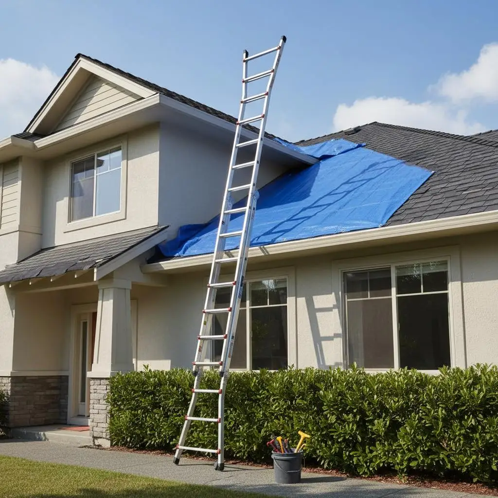 

Выдвижная лестница-стремянка 20,5 футов для кровельных работ, обслуживания дома, доступа на чердак, складная алюминиевая многофункциональная выдвижная лестница