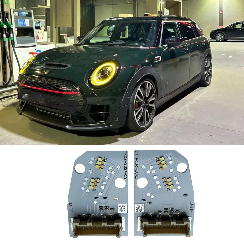 

Yellow Angel Eye DRL LED Boards For BMW MINI 2018-22 BMW F54 F55 F56 F57 LCI Amber Blue Red