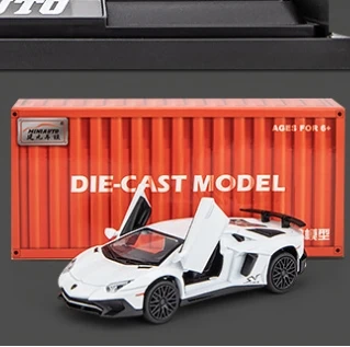 1:32 Lamborghini Aventador LP750-4 Alloy Sports Car Diecast Model Sound & Light Series Children\'s Toy Kids Gift Birthday Present