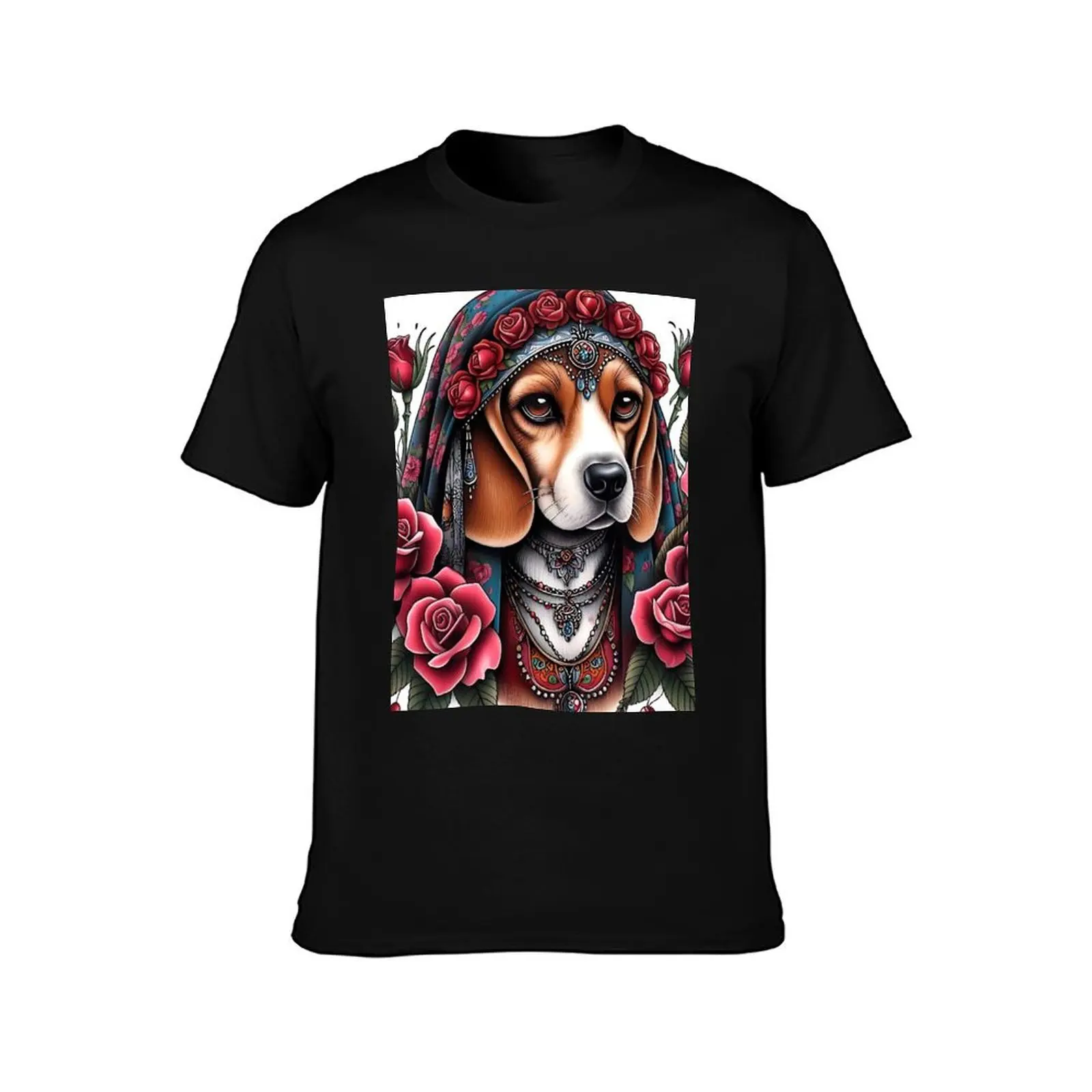 Gypsy Beagle T-Shirt plain vintage plus sizes vintage t shirt men