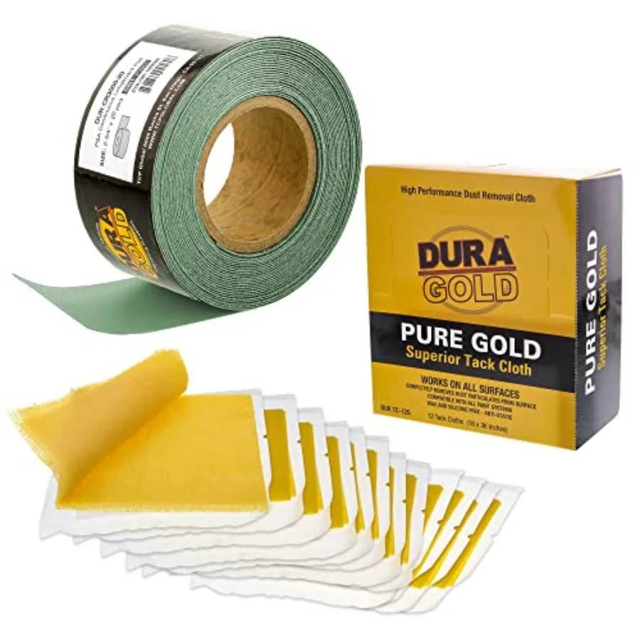 

Premium 3000 Grit Green Film PSA Longboard Sandpaper 20 Yard Long Continuous Roll and - Pure Gold Superior Tack Cloths - Tack R