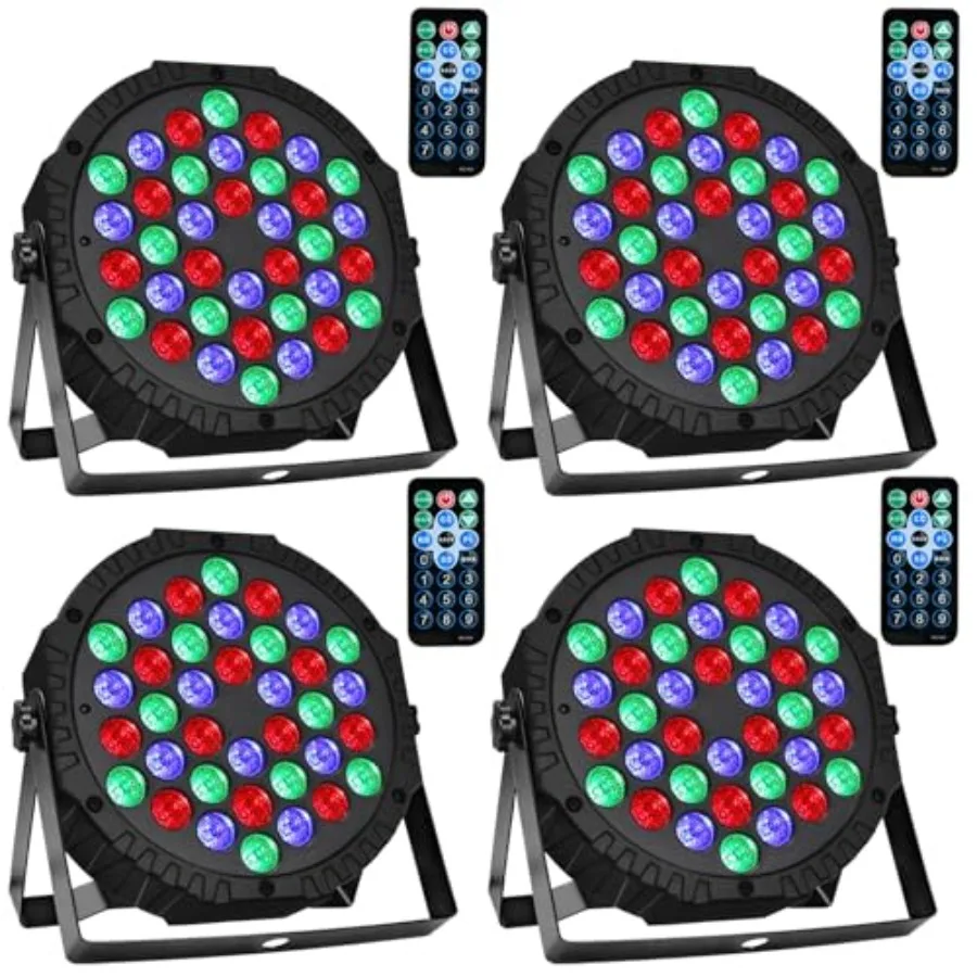 

36 LED Stage Lights Par Light with Remote and DMX Controlled Sound Activated Uplights for Events Wedding Birthday Christmas Mus
