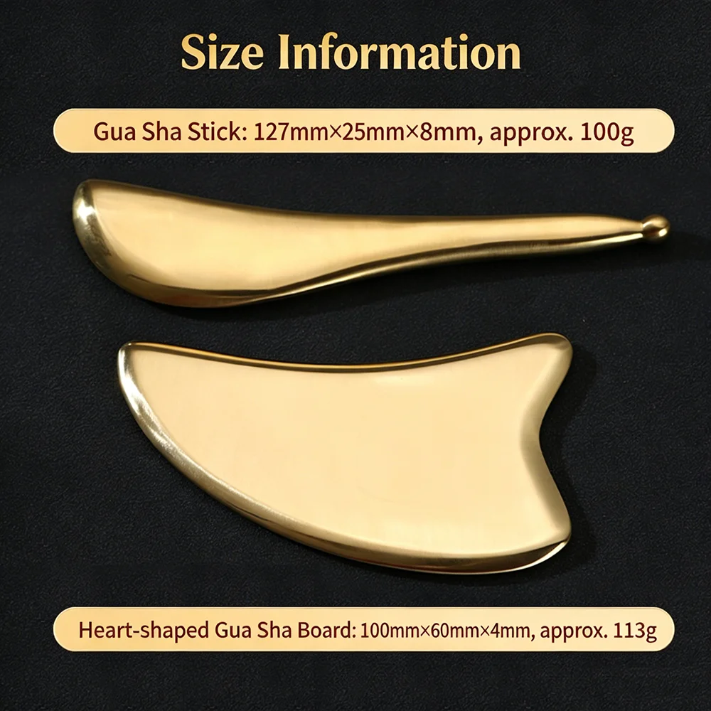 Body Massage Tool Copper Guasha Plate Pure Brass Household Scalp Universal Massage Comb Mammary Scraping Comb