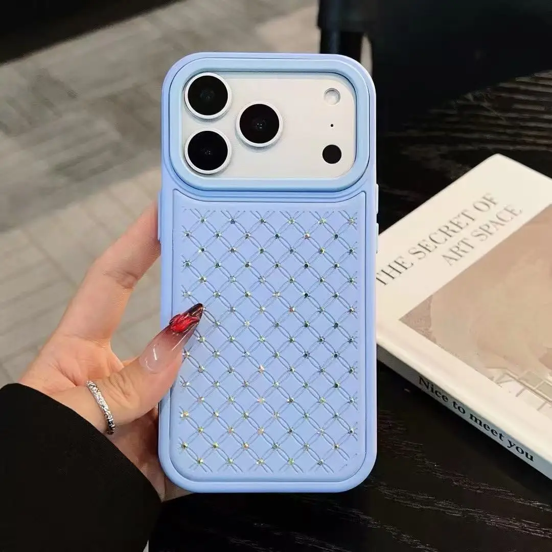 Mantianxing is suitable for iPhone 17 Promax leather all inclusive 16plus15pro 14pro1312 series rhinestone anti drop protection