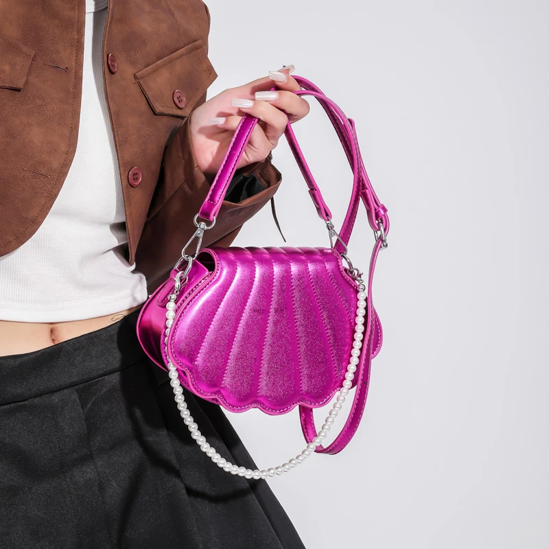 

Vintage Shell Shoulder Crossbody Bags for Women Handbags and Purses 2023 New Brand Designer Ladies Messenger Bag High Quality