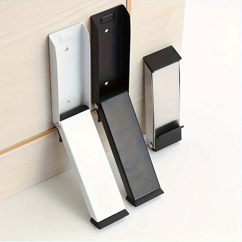 Stainless Steel Folding Door Stop Rubber Anti-wear Door Stop Foot Movable Door Anti-slip Door Stop For Home Automatic Door Stop