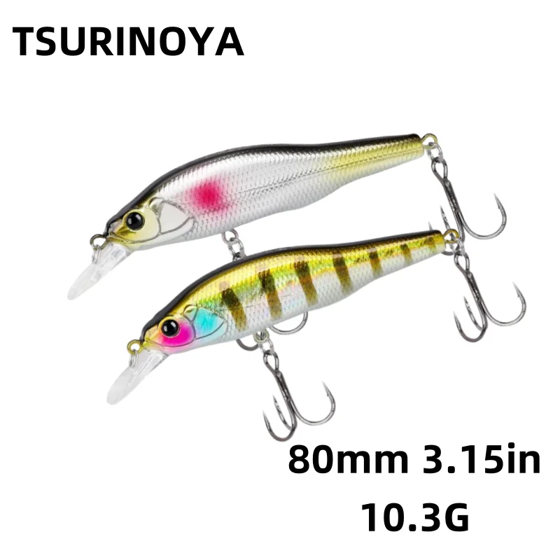 TSURINOYA 80SP Suspending Minnow 80mm 10,3g Angeln Köder Sabre Lange Casting Künstliche Harten Köder Professionelle Bass Pike Jerkbait