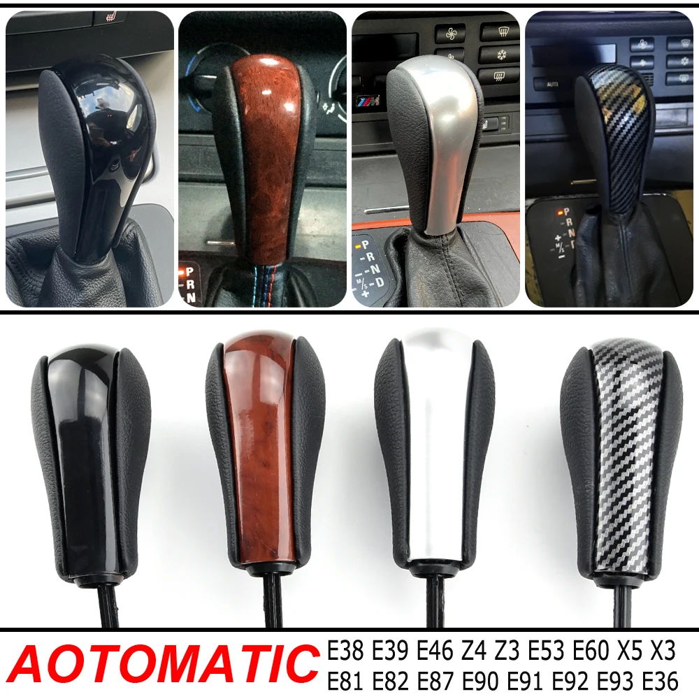 

Car Automatic Gear Shift Knob Lever Stick Replacement For BMW 1 3 5 7 X3 X5 Z3 Z4 E81 E82 E85 E90 E91 E46