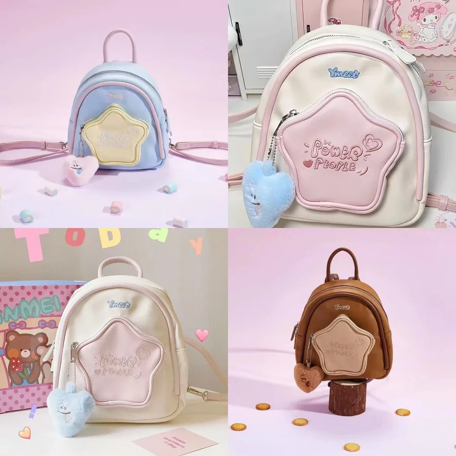 

【New style】2026 new pentagonal backpack cute mini small backpack niche design dopamine commuting travel bag women