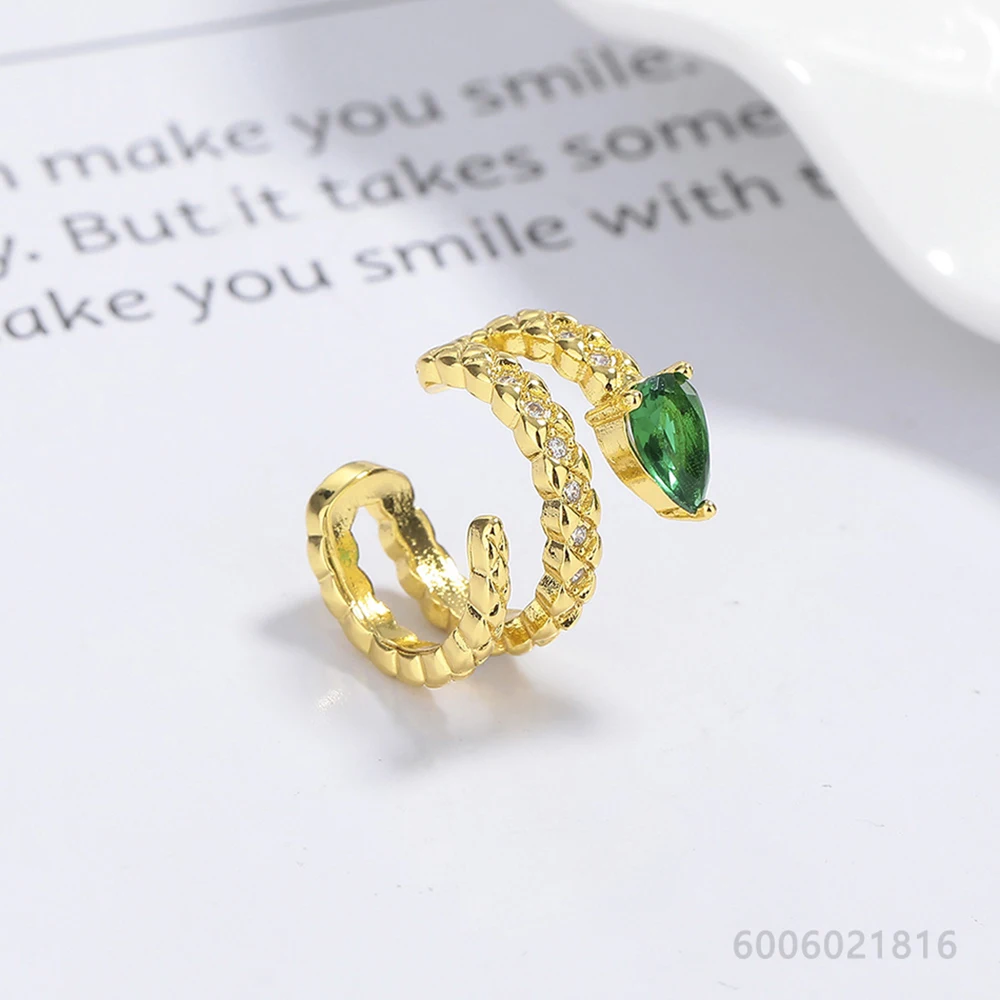 925 Sterling Silver Earrings Green Waterdrop Zircons Ear Clip Earrings For Women Jewelry Fashion Party Wedding Accessories