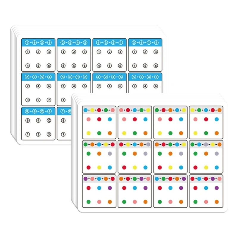 Y5LB 6 Pcs Dot Patterns Connection Card Educational Toy for Visual Tracking Training