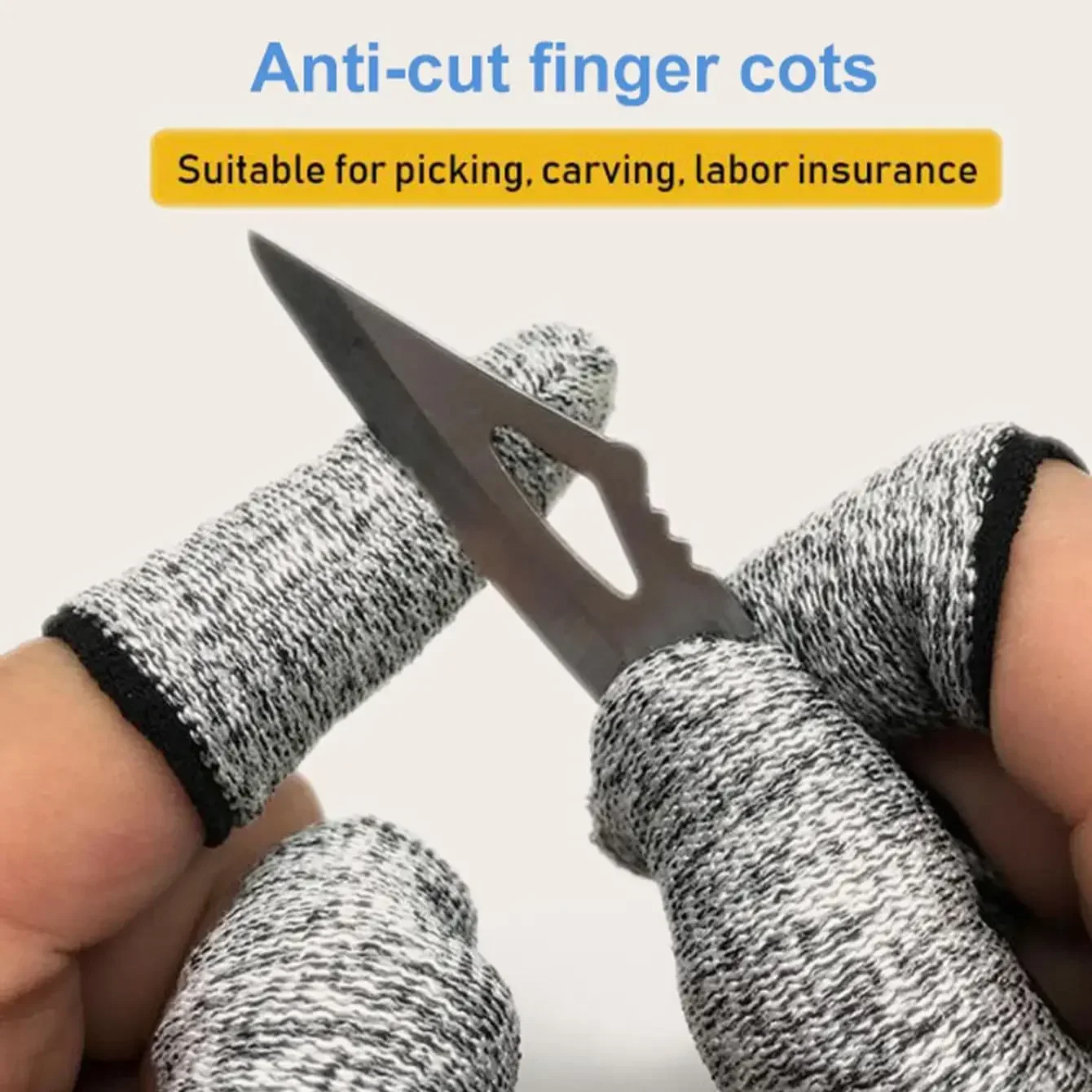 10 قطع من قفازات الأصابع عالية الأداء ومضادة للقطع للحماية من 5 مستويات للعمل في المطبخ