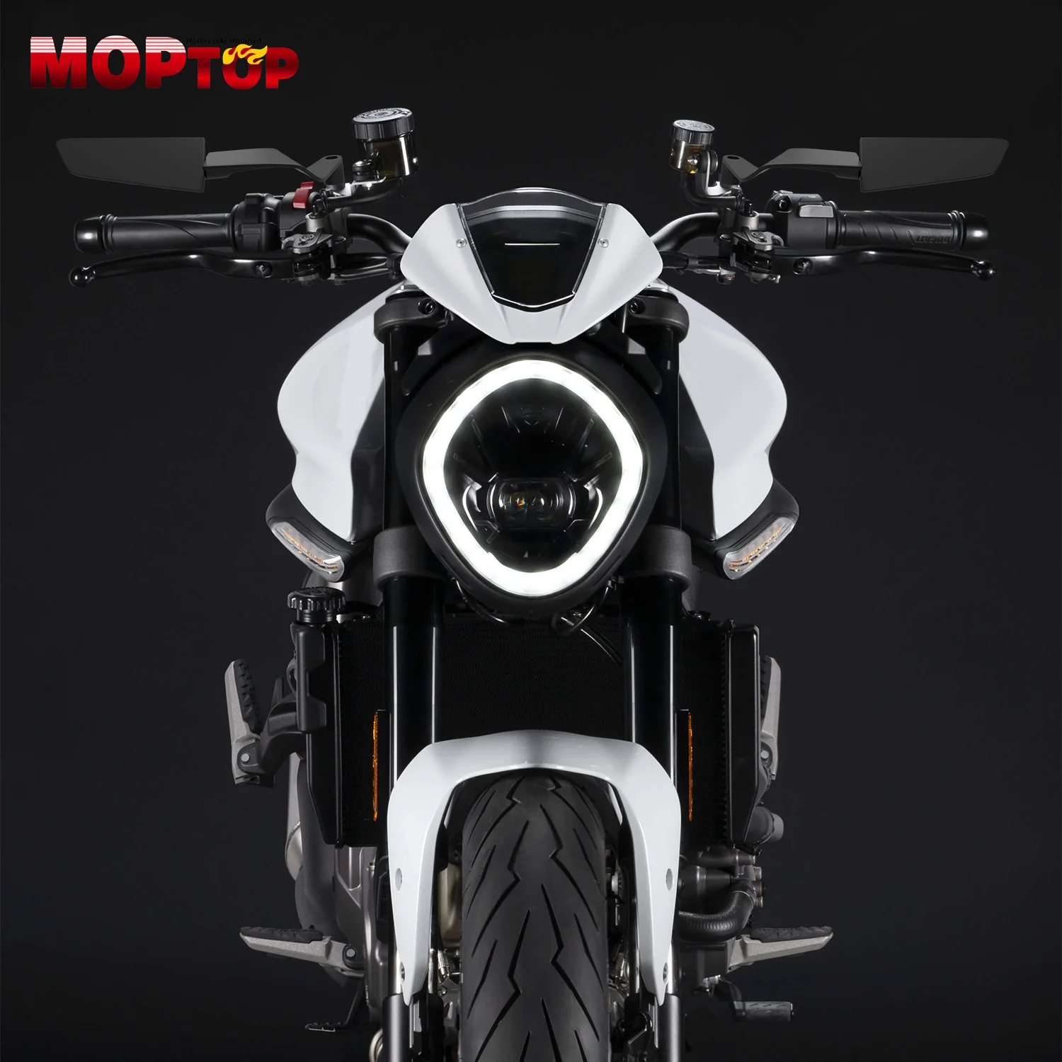 For Scrambler 1100 800 Hypermotard 950 SP Motorcycle Side Rear Mirrors Modified Wind Wing Adjustable Rotating Rearview Mirror