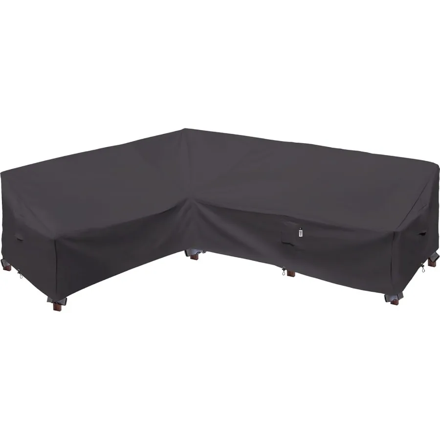 

Heavy Duty Outdoor Sectional Patio Sofa Cover 83X115 Waterproof 600D Storm Grey LShapedLeft Facing for Durability and Protectio