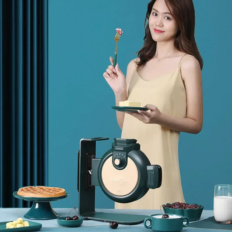 Waffle machine household commercial muffin machine double-sided heating vertical breakfast lattice cake machine