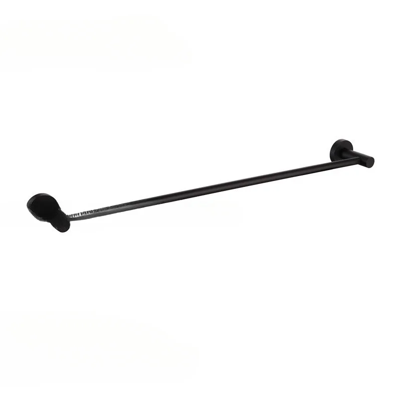 

Matte Black Kitchen Single Rod Towel Bar Wall-Mounted Bath Towel Rack Hardware Accessories