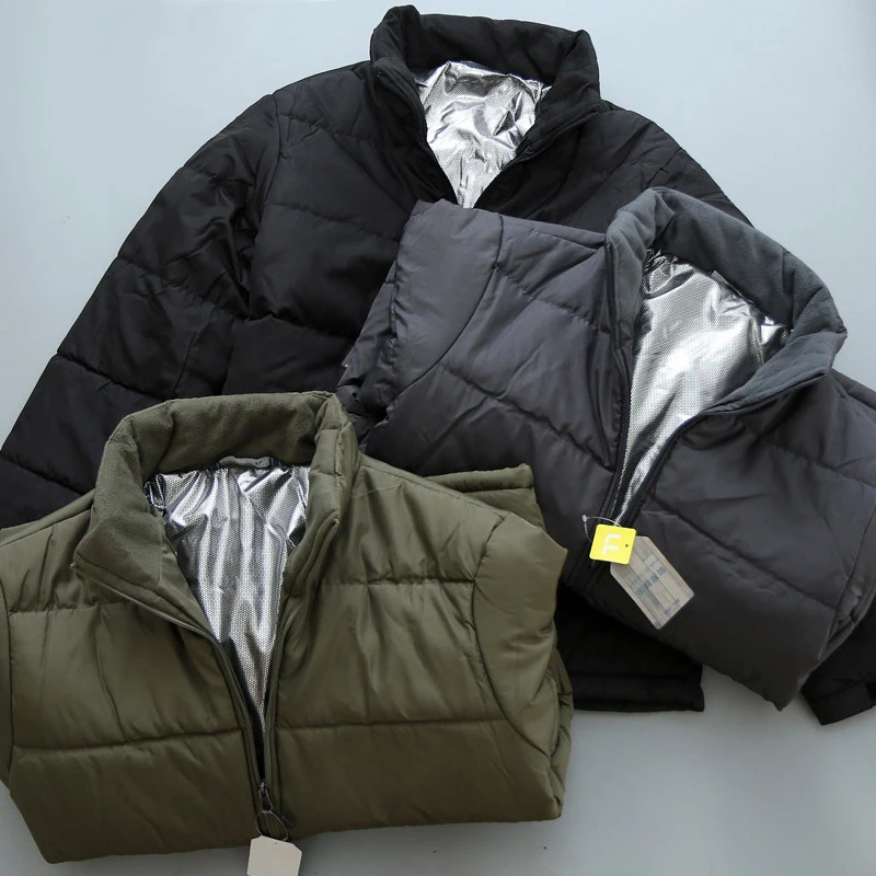 سترة رجالية تكتيكية عاكسة للضوء من القطن، مقاومة للرياح ودافئة، معطف خارجي للتنقل اليومي، سميكة للشتاء بأسلوب عصري للمدينة