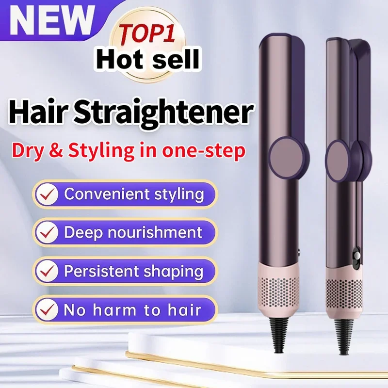 

Professional 2 IN 1 Hair StraightenerHair Dryer Negative Ion Hairdryer Iron Long-Lasting Styling ToolBest Gift ForWomenhairdryer