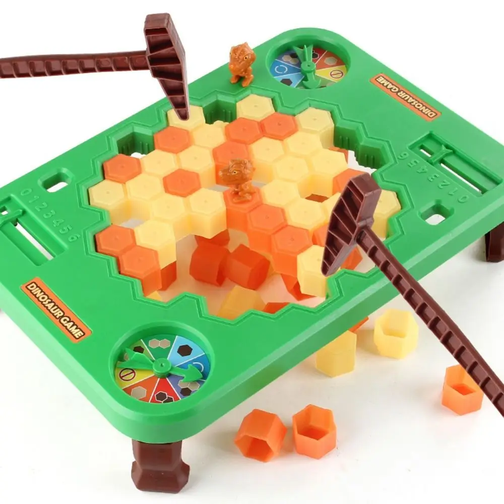 Block Board Game Dinosaur Ice Breaking Game Toy Green Funny Ice Cubes Balance Toy Plastic Animals Dinosaur Trap Toys Kids