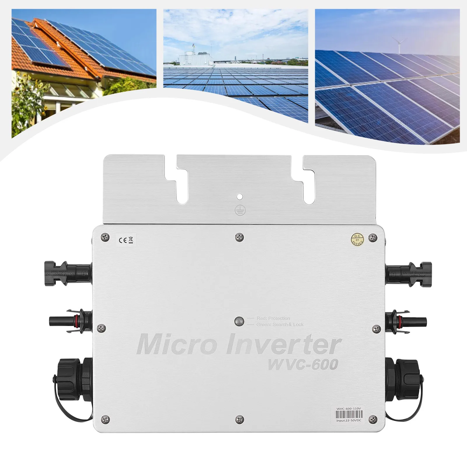 

600W MPPT Waterproof Solar Grid Tie Inverter DC to AC Micro Inverter