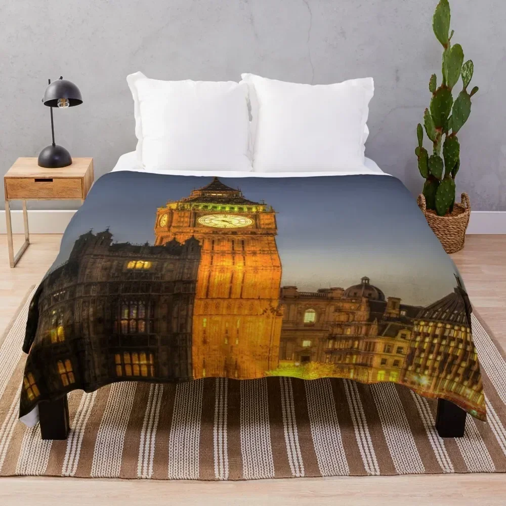 

Westminster and Big Ben Throw Blanket Plaid Beautifuls Blankets