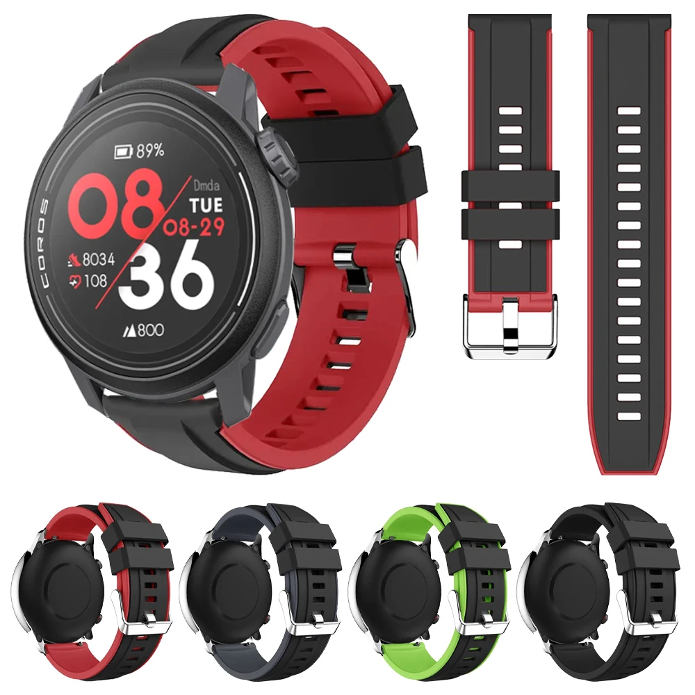 22mm 20mm Sports Silicone Strap For COROS PACE 3 2 Band For COROS APEX 2 Pro 46mm 42mm Wristband Replacement Breathable Bracelet