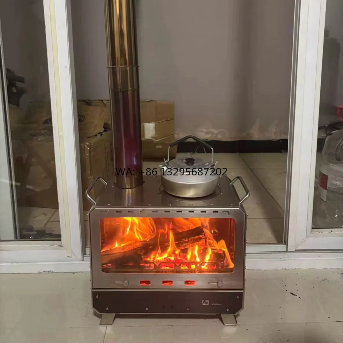 

Оптовая продажа, открытый тур, кемпинг, вооруженная дровяная печь, двухдверная нержавеющая сталь для скалолазания-Woobie