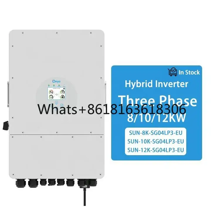 Deye Inversor Sun-12k-sg04lp3-eu wechselrichter 5kw 6kw 8kw 10kw 12kw 16kw 3 phasen eu Hybrid Solar Inverter