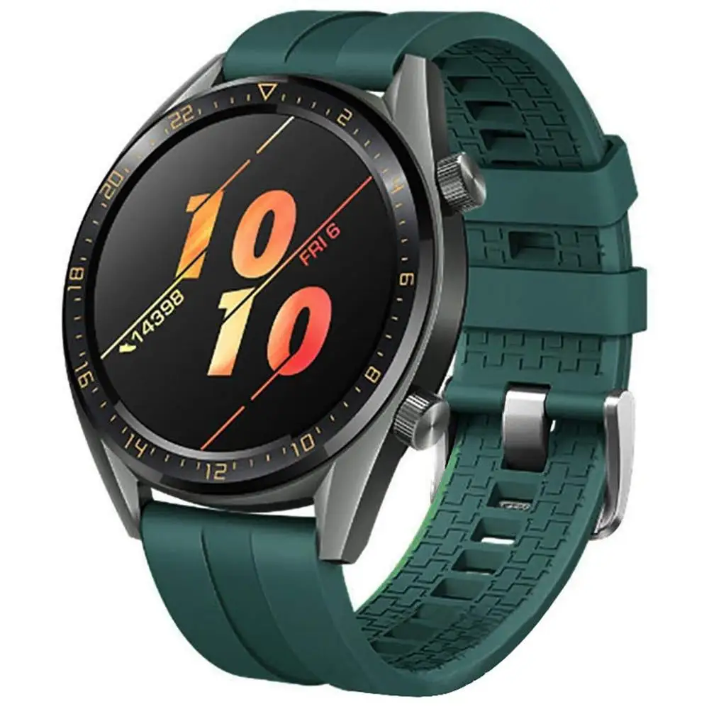 22mm strap for Samsung Gear S3 frontier silicone bracelet Galaxy watch 4/classic/3/46mm GT2/GT2e Huawei Watch GT/2/2e/3/pro band