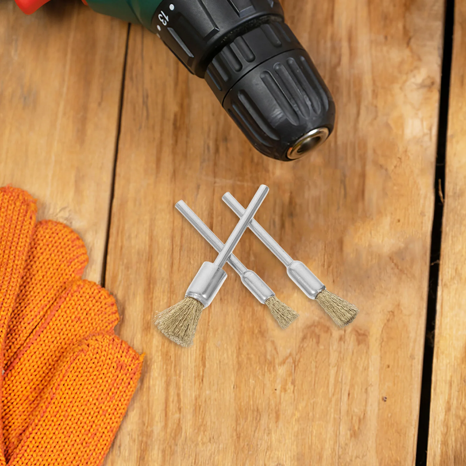 

15Pcs Handle Electric Grinding Brush Mini Metal Wire Wheel Brush Steel Wire Cleaning Tools for Polishing Derusting Dust Removal