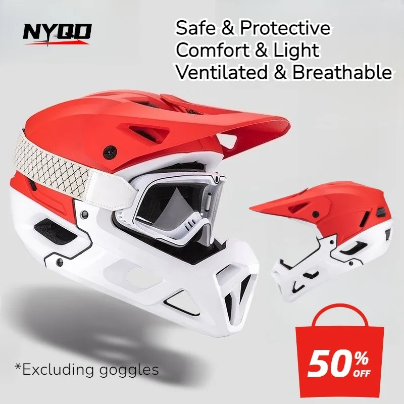 Full-face Enduro Helmet Downhill Ultra-Light Airy Safety Certified for Man Women Mtb Bike Helmet