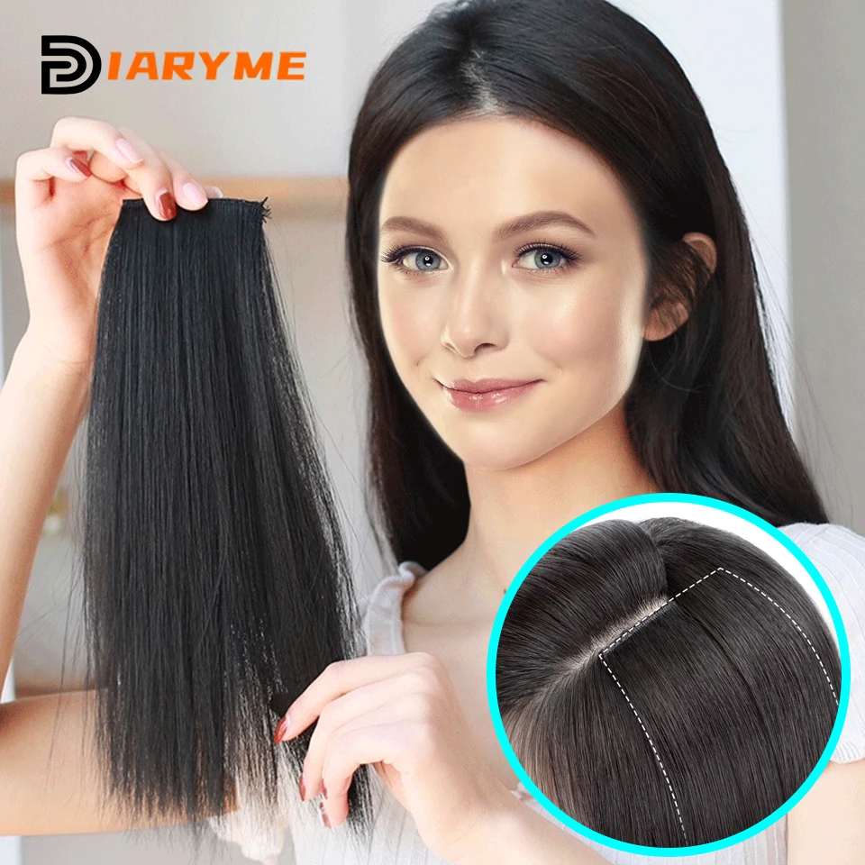 Synthetic 2 Piece Women Hair Pieces Invisable Hair Pads Clip In Hair Extensions Side Pieces Hair Wig Pad Hight Hairpieces