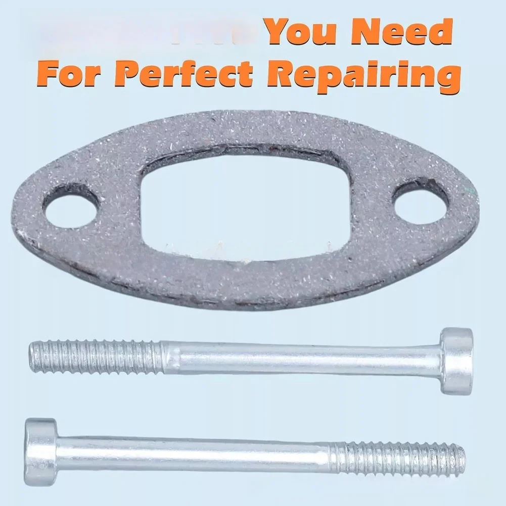 Muffler Gasket and Bolt Kit Compatible with BG45 BG46 BG55 BG65 BG85 SH55 SH85 HS45 FC55 MM55 KM55R Outdoor Tools