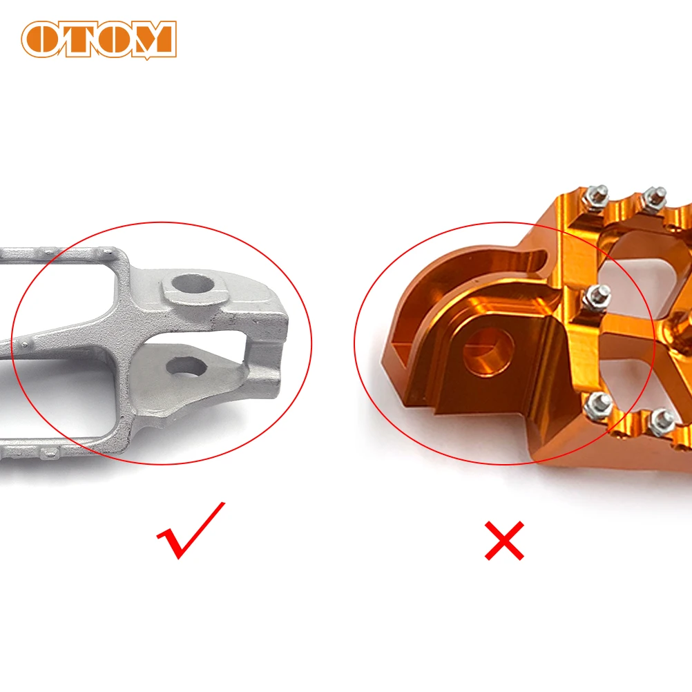 OTOM Motorcycle Footpegs Foot Peg Pin Clamp Spring Footrests Stainless Steel Pedal For KTM EXC SX XCW HUSQVARNA FE TC TE TX FX