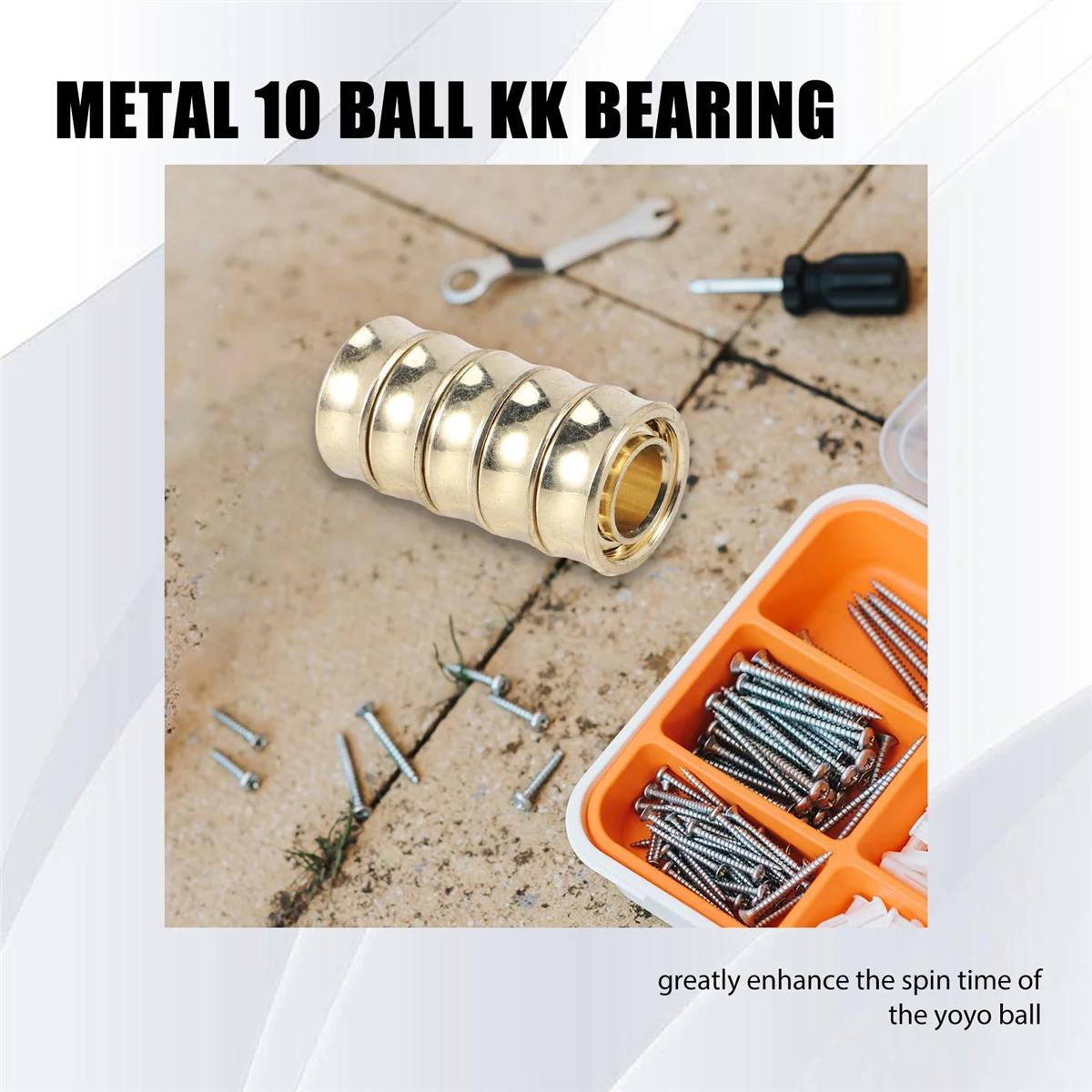 

5Pcs Gold 10 Ball Kk Yoyo Bearing Professional Extra Long Sleep Idling YOYO Bearing Yo-Yo Bearings jasmine