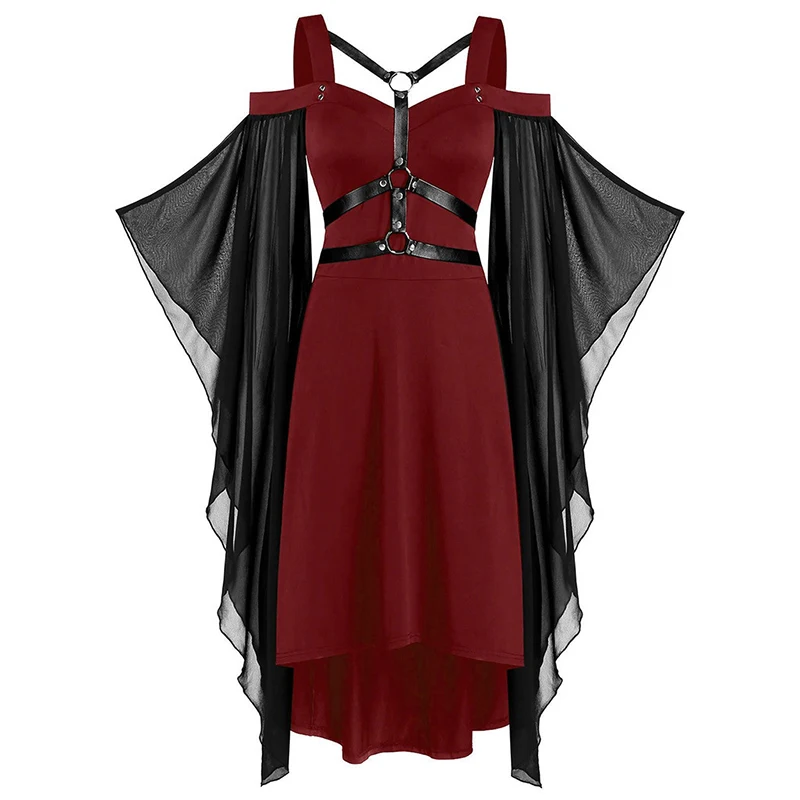 Disfraces medievales de Halloween para mujer, vestido victoriano de bruja de carnaval, vestido gótico Retro de corte Victoria de talla grande