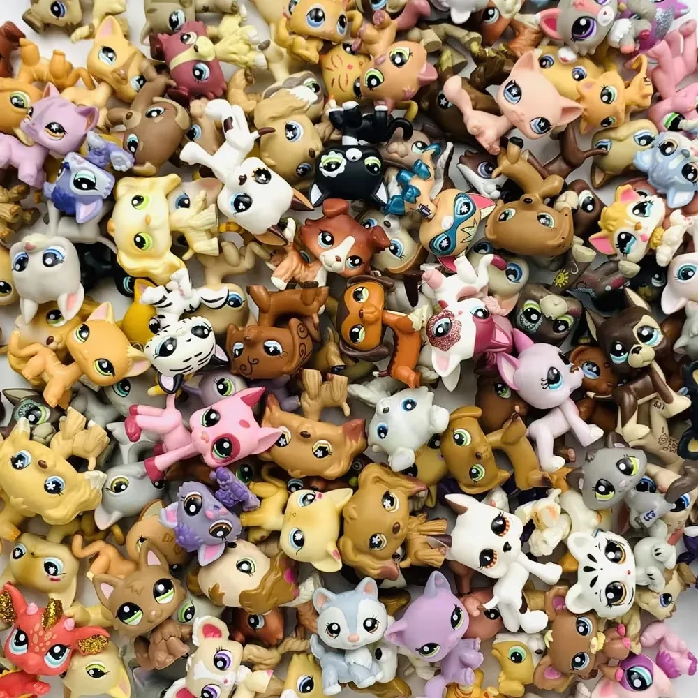 FFTYAOPB Mini Pet Shop Jouets pour animaux, Collie Teckel, Cocker Spaniel Chat Dogue Allemand Chaton Husky et autres Mini jouets pour animaux de compagnie, avec accessoires mignons, petit jouet à