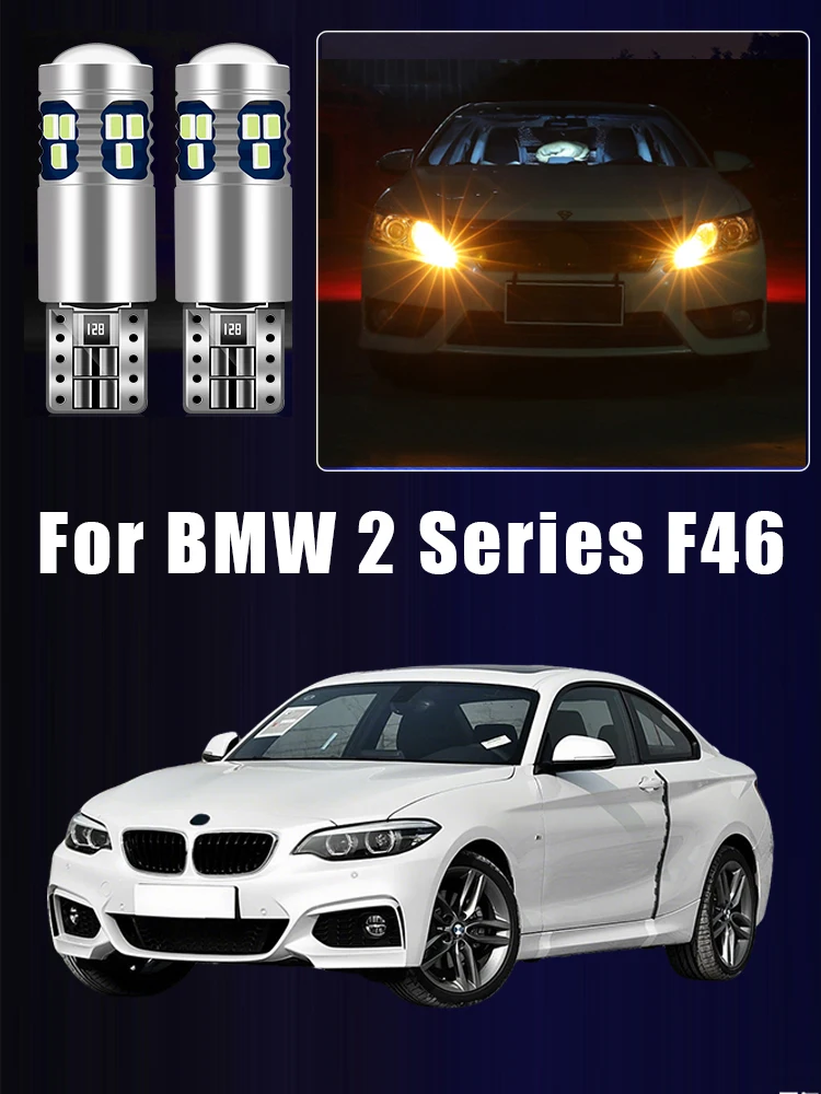 

For BMW 2 Series F46 2pcs T10 W5W LED Bulbs Canbus No Error 12V 6000K 168 194 Car Width Parking Light Accessories