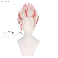 Okarun Occult Kun Cospaly Wig Anime Dandadan Glasses Okarun Ken Takakura Momo Ayase White Red Short Hair Heat Resistant Wigs