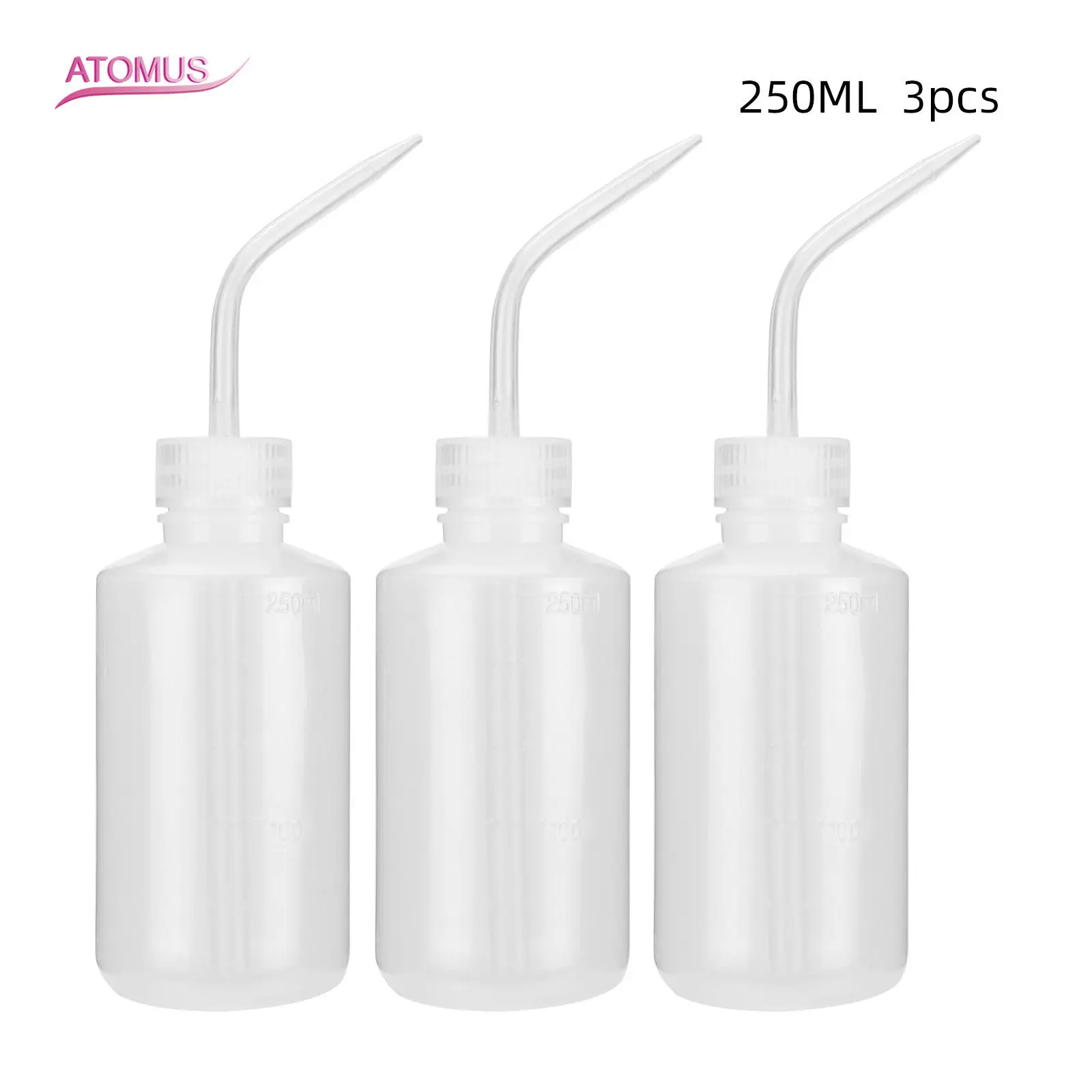 3 pçs 250ml garrafas de aperto conveniente garrafa de tatuagem difusor sabão verde lavagem squeeze garrafa laboratório não-spray tatuagem acessórios