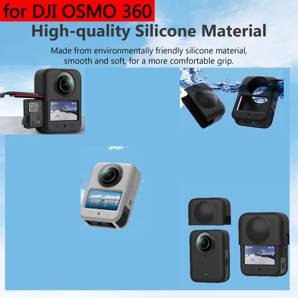 

Silicone Protective Cover Len Protector for DJI OSMO 360,Panoramic Camera Body Protection Case and Len Protection Case Accessory