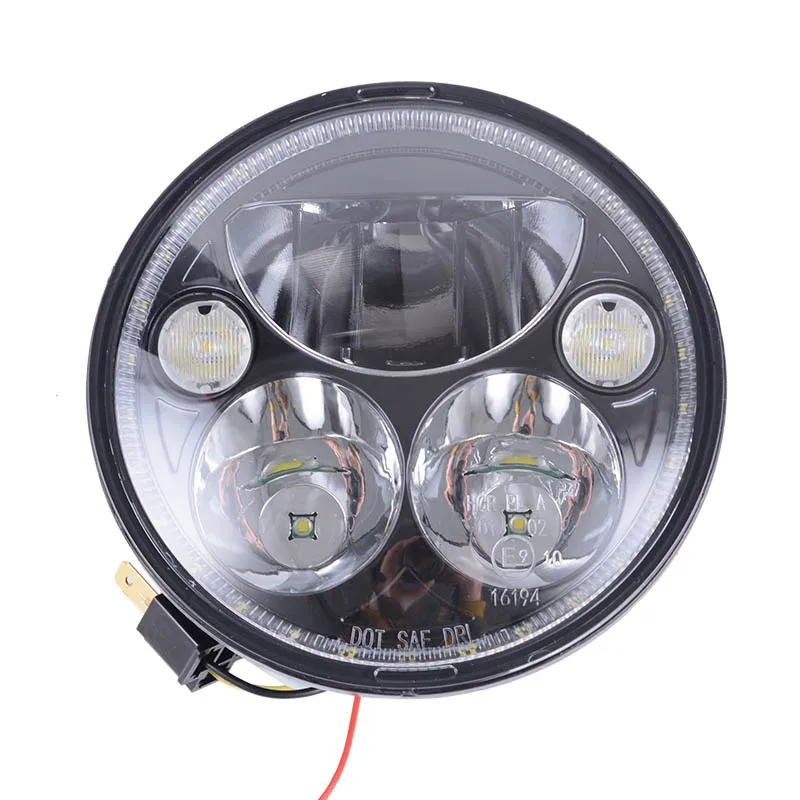 Black 5.75 inch LED Headlight vision Motorcycle Headlamp with Super bright light for Harley Davidson