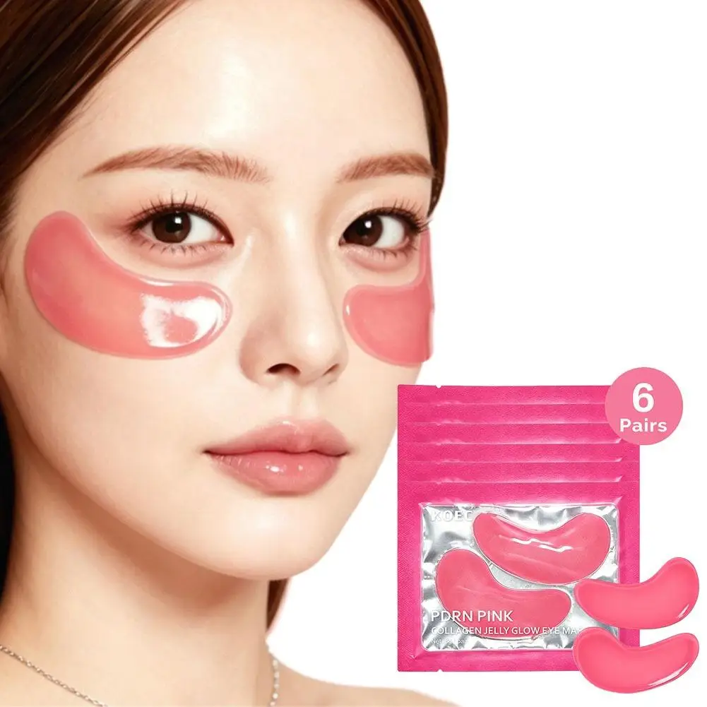 PDRN Pink Collagen Jelly Radiance Eye Mask,Salmon Collagen Lift Firming Plump-Looking,Hydrated & Radiant Skin Deeply Hydrate ﻿