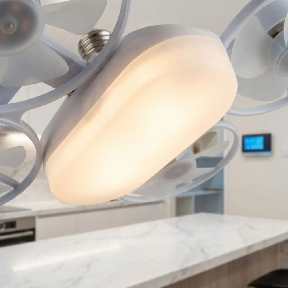 3-Speed 2-in-1 Ceiling Fan Light Dimmable 3-Color Temp Ceiling Fan Light with Remote Adjustable Remote Control