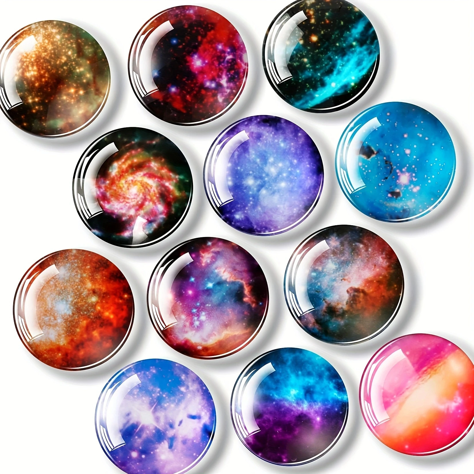 24 Pack Magnets Decorative, Magnets, Glass 3D Cute Magnets, Small Magnets for, Office, Home, Kitchen, Photo, Message