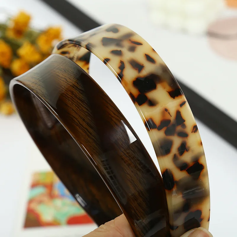 Acetate Hairband Korean Simple Temperament Headband Face-washing Leopard Tortoise Shell Headbands Hair Accessories