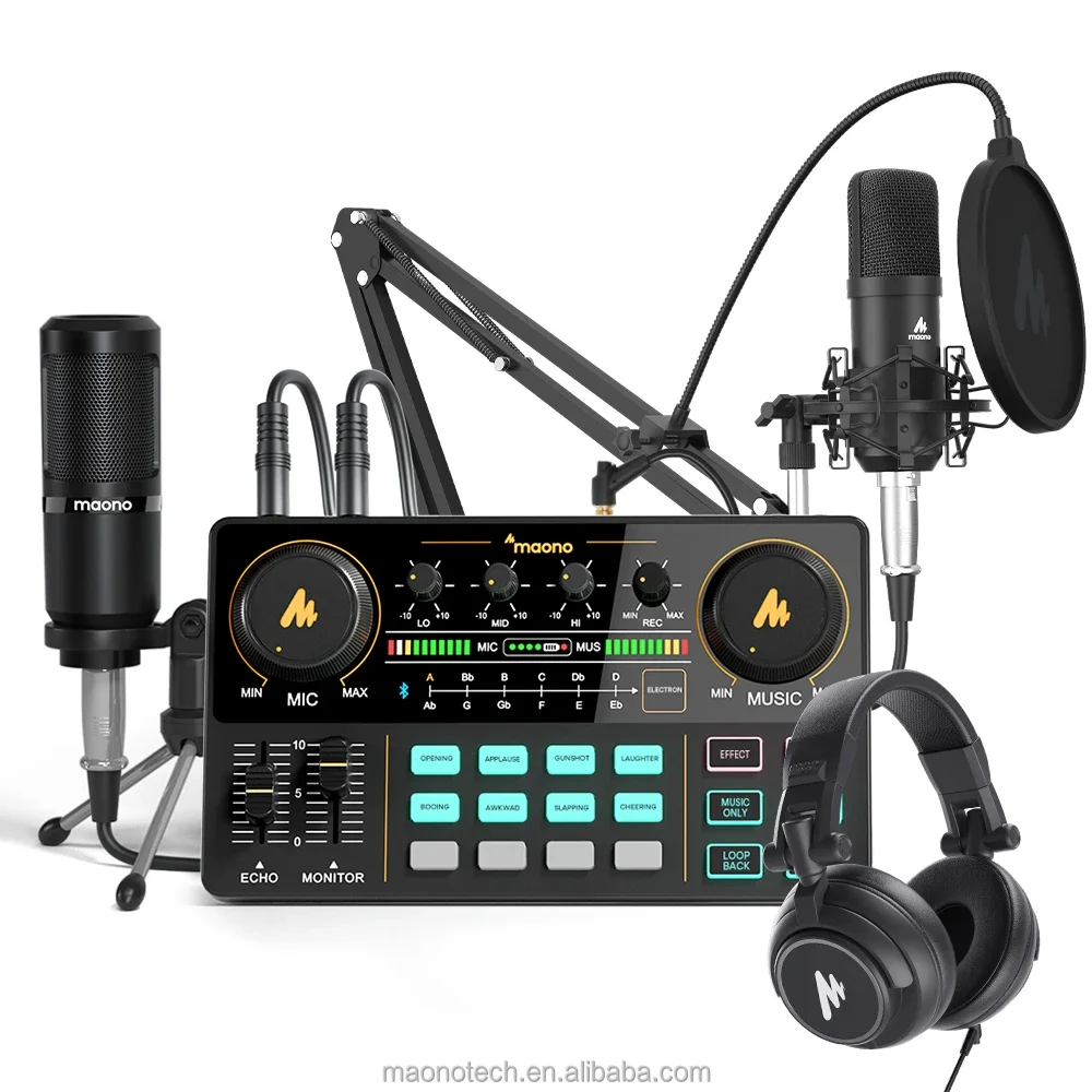 

Maono AM200S1 All-In-One Professional Podcasting Bundle Dynamic Mic Vocal Microfone Live Streaming Recording Voice Over